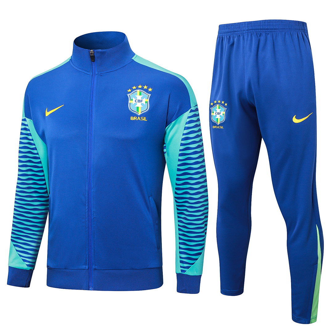 24/25 Brazil Full-Zip Men's Training Kit Royal Blue