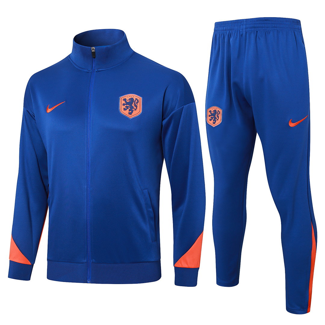 24/25 Netherlands Full-Zip Men's Training Kit Royal Blue