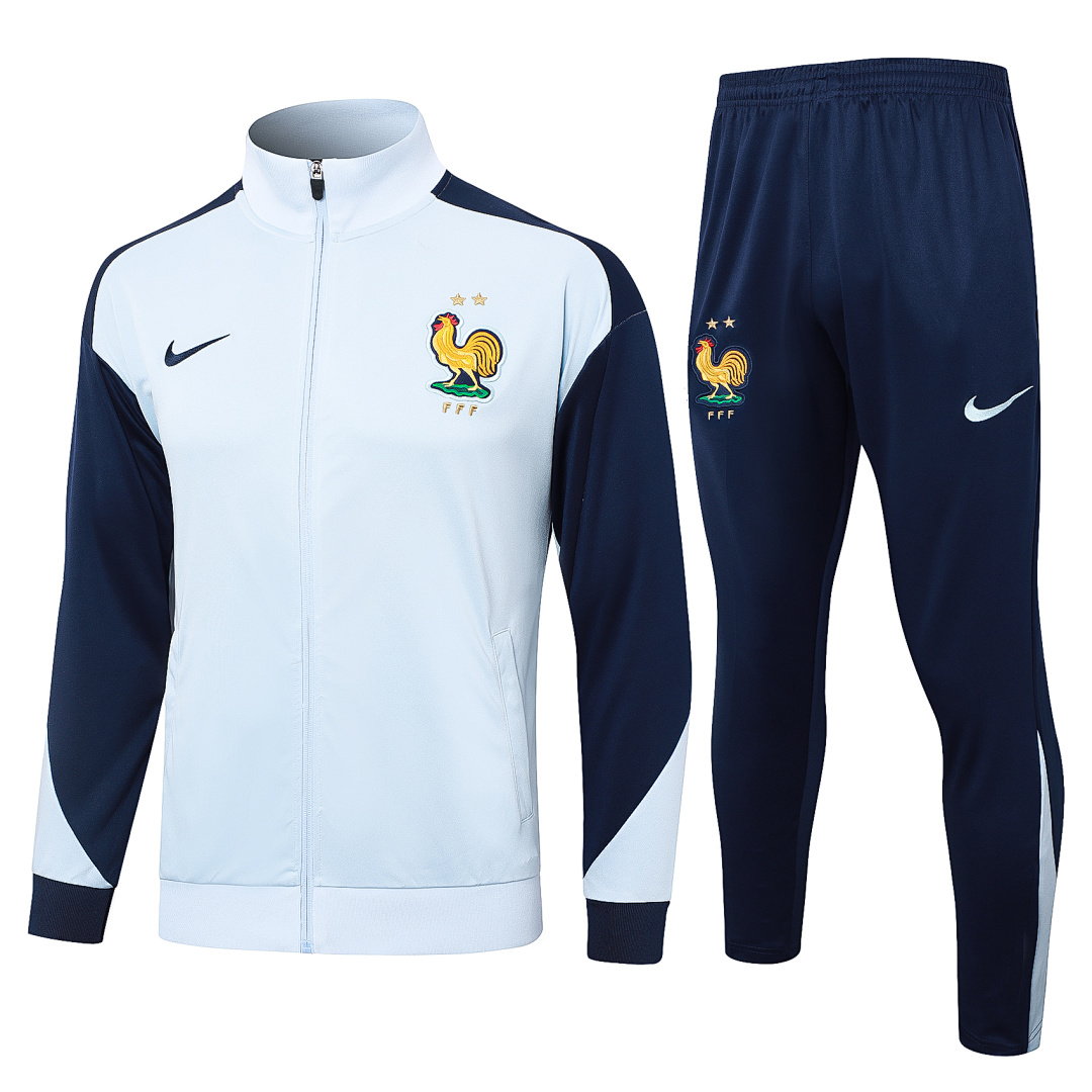 24/25 France Full-Zip Men's Training Kit Light Blue