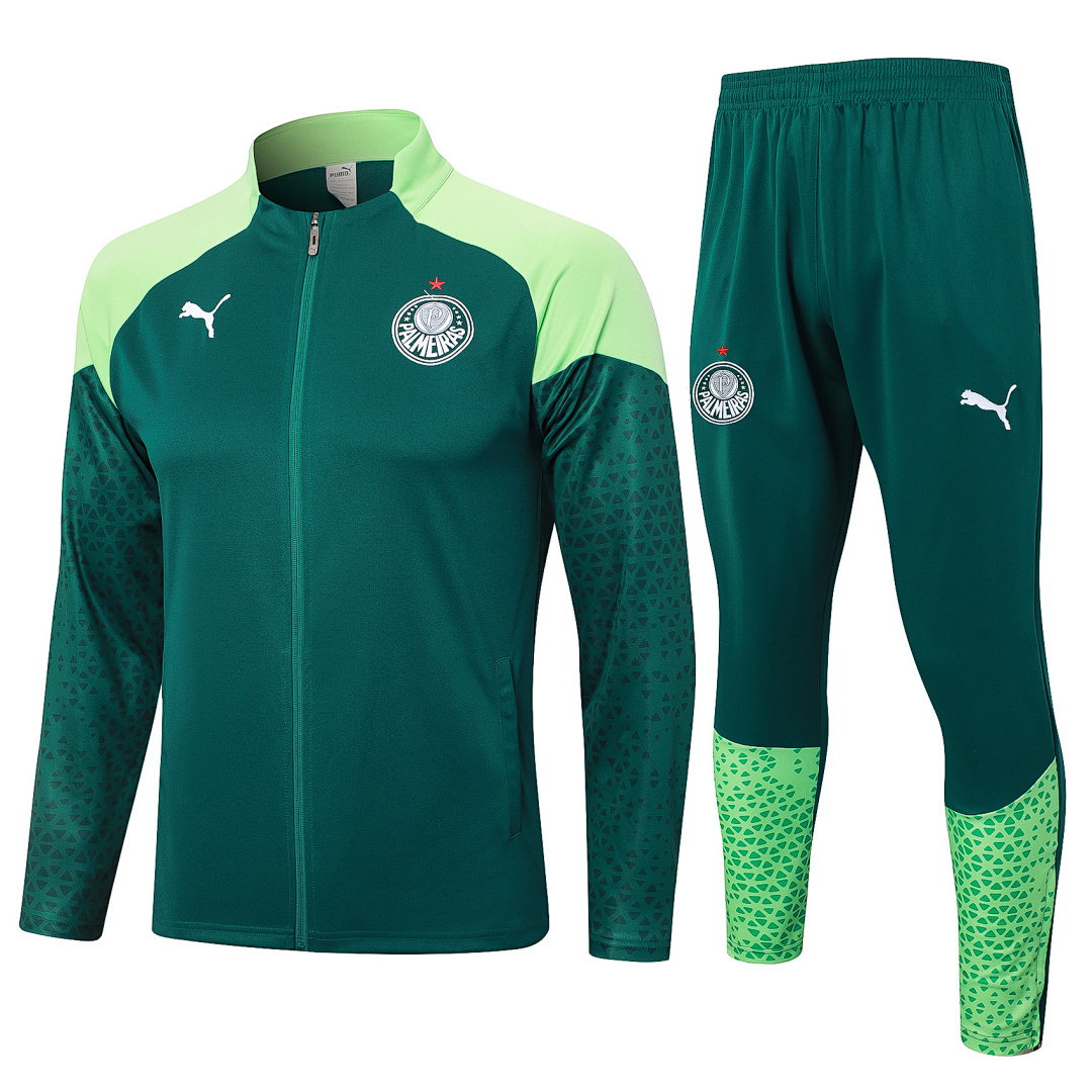 24/25 Palmeiras Full-Zip Men's Training Kit Dark Green