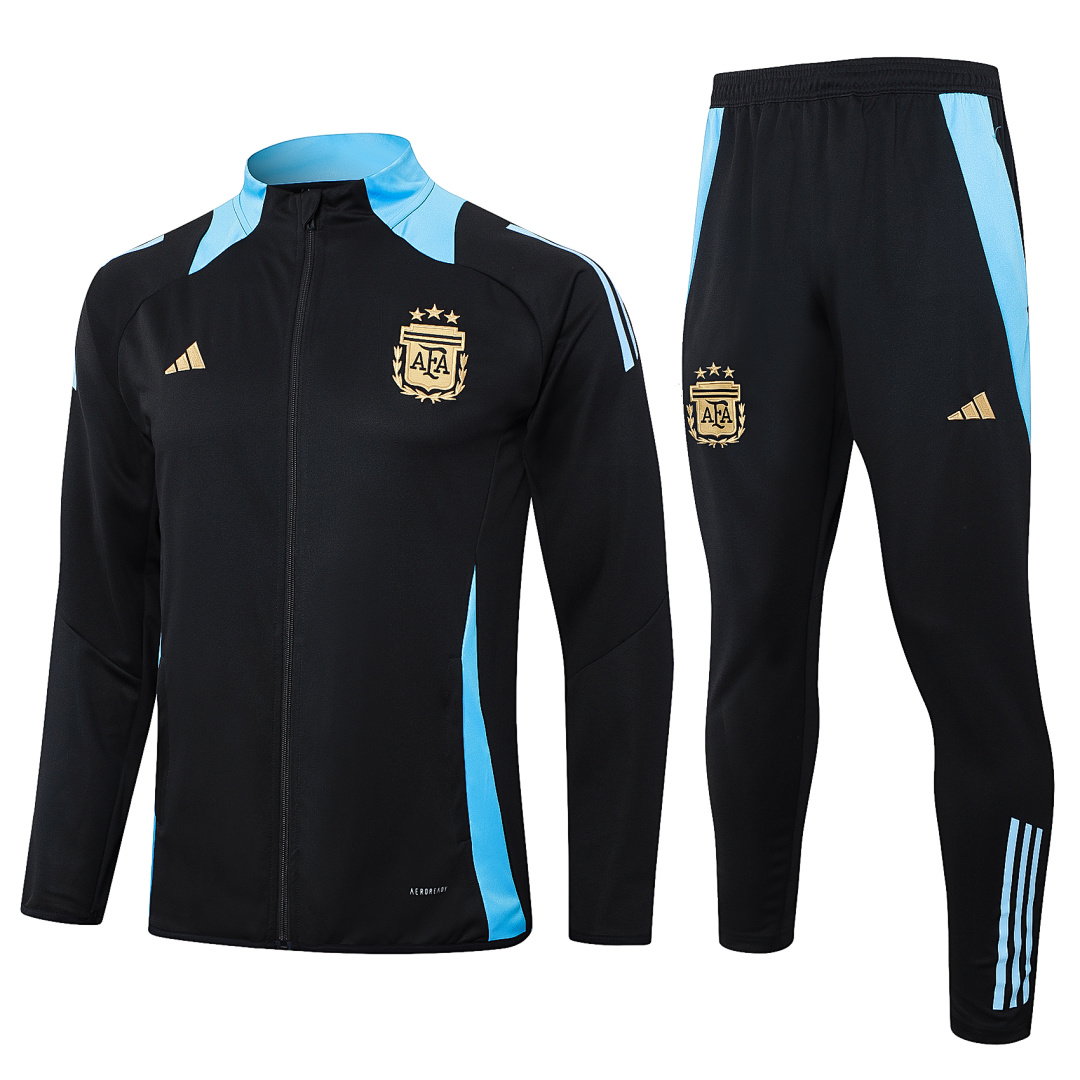 24/25 Argentina Full-Zip Men's Training Kit Black
