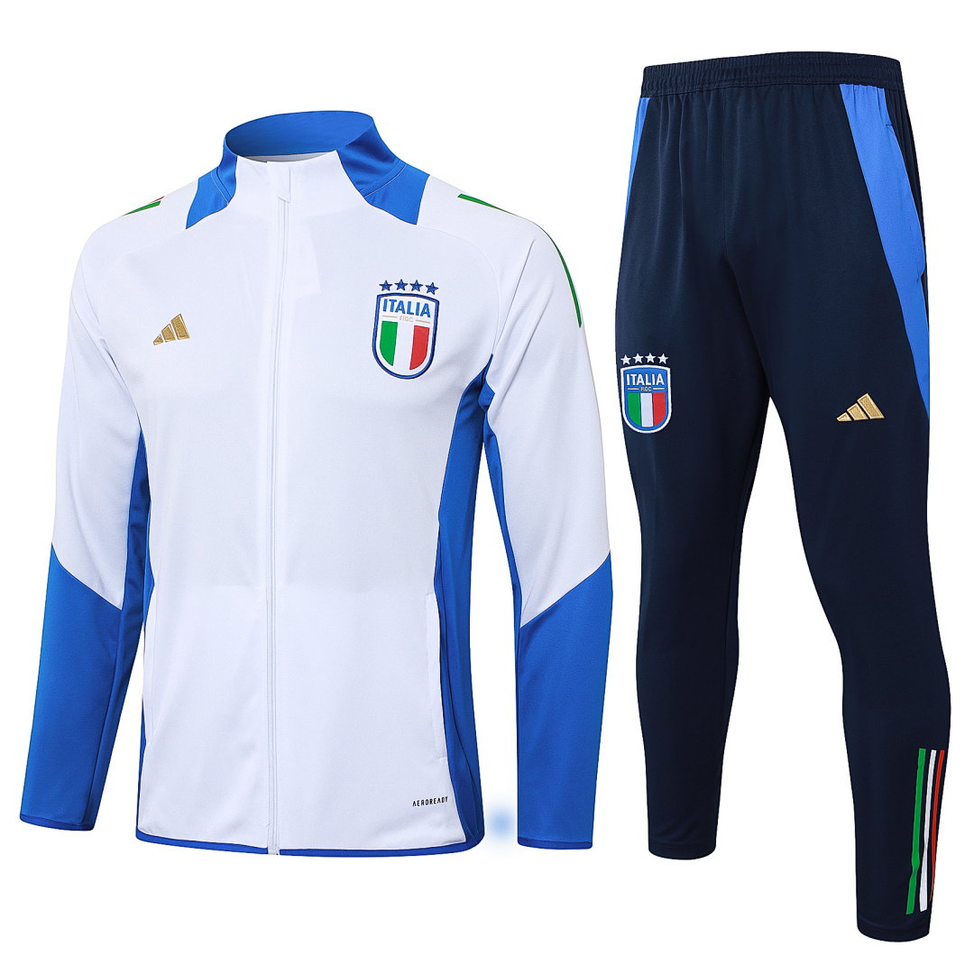 24/25 Italy Full-Zip Men's Training Kit White