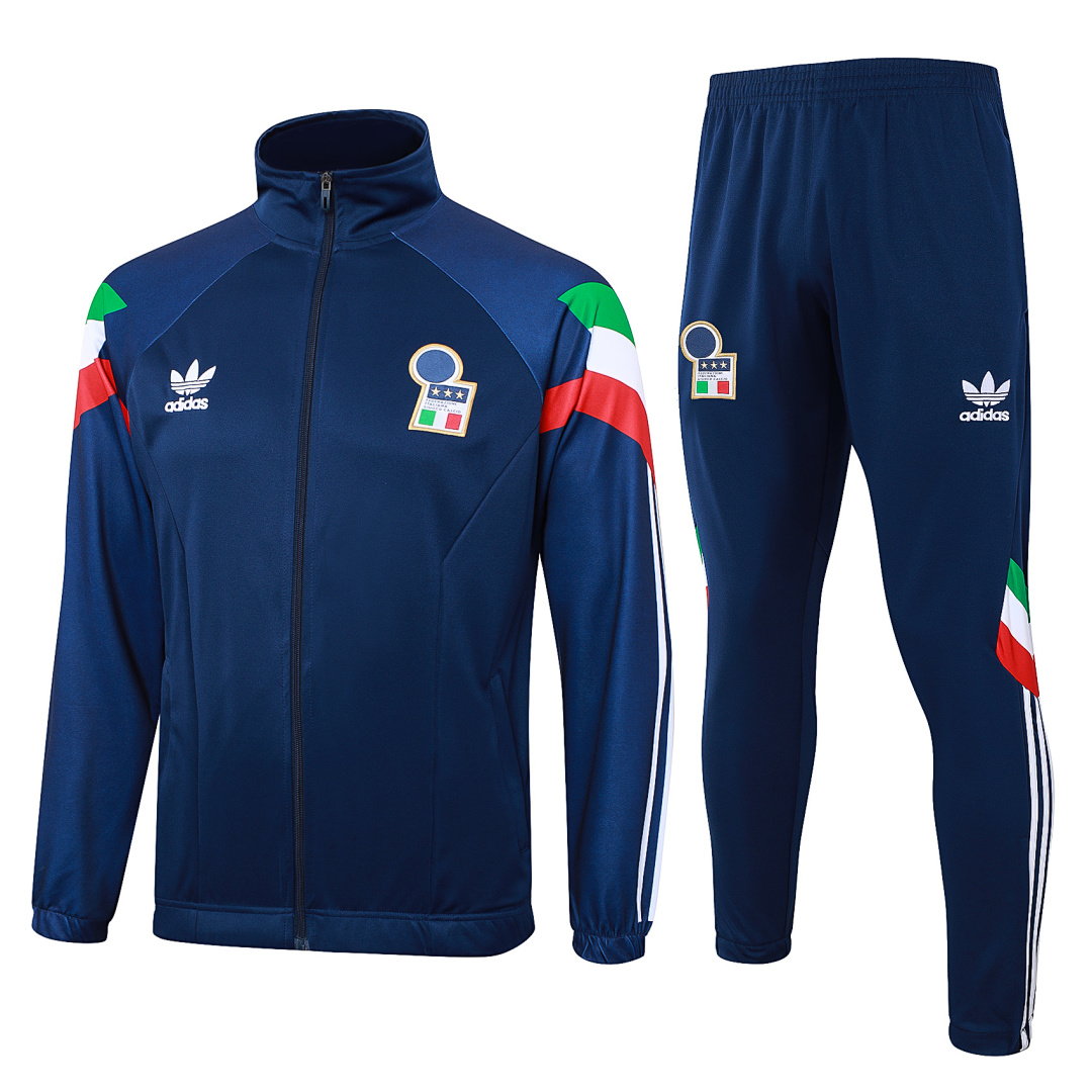24/25 Italy Full-Zip Men's Training Kit Royal Blue