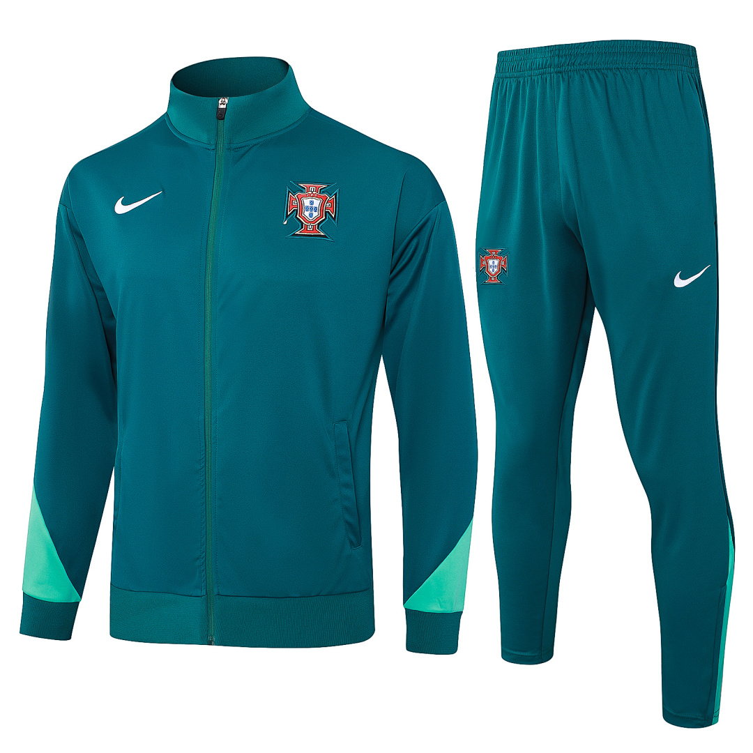 24/25 Portugal Full-Zip Men's Training Kit Green