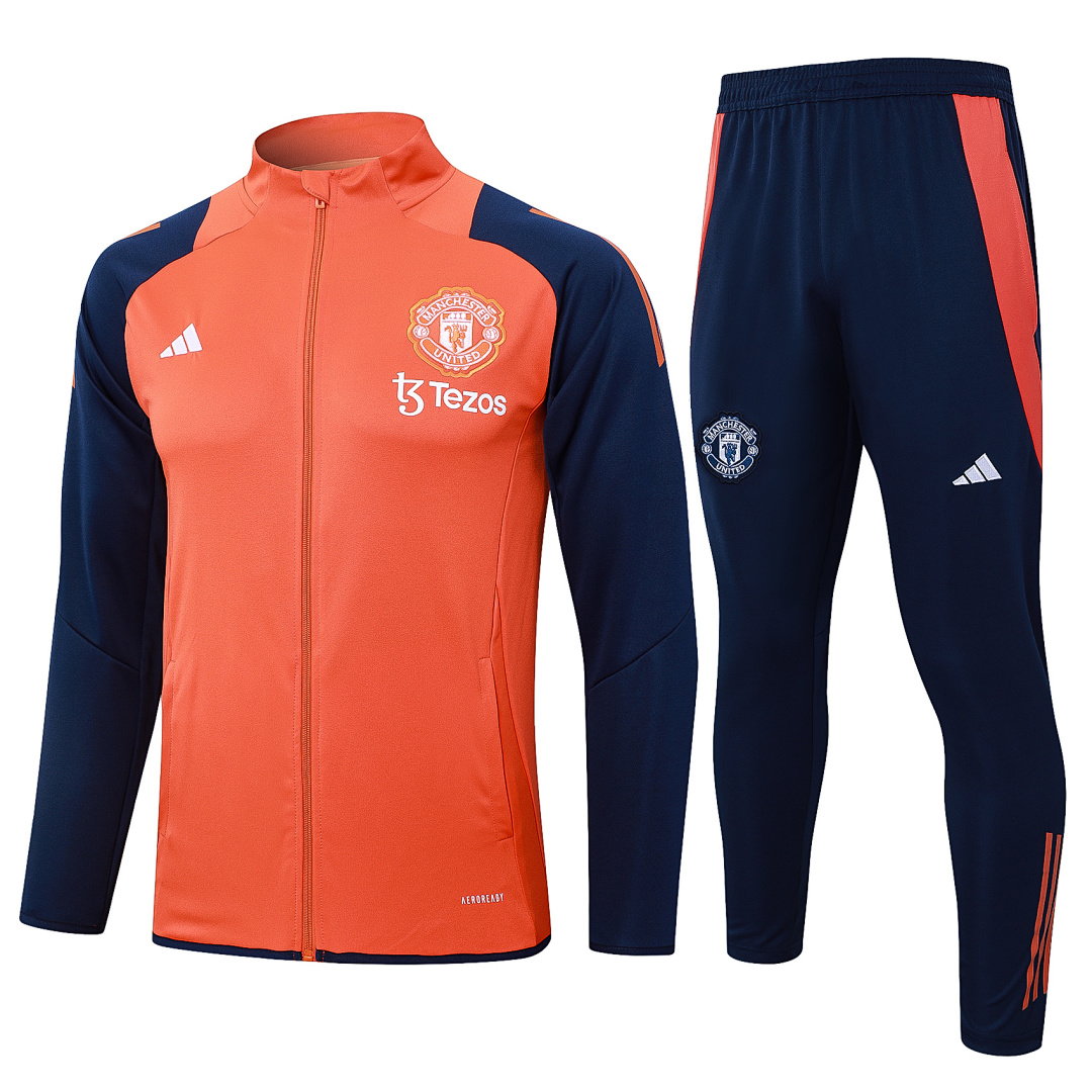 24/25 Manchester United Full-Zip Men's Training Kit Orange