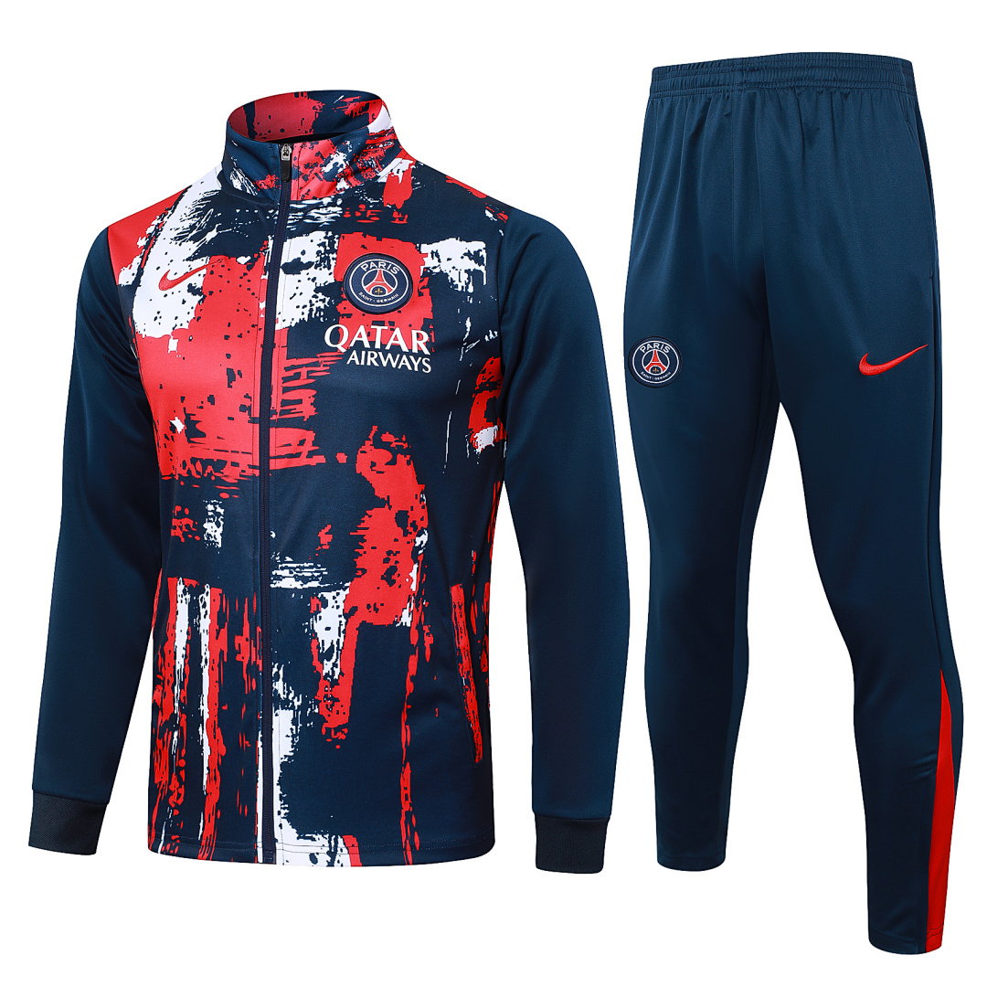 24/25 PSG Full-Zip Men's Training Kit Royal Blue Print