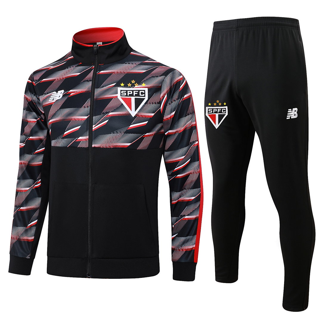 24/25 São Paulo Full-Zip Men's Training Kit Black