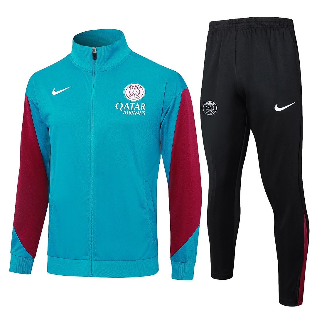 24/25 PSG Full-Zip Men's Training Kit Aqua Blue
