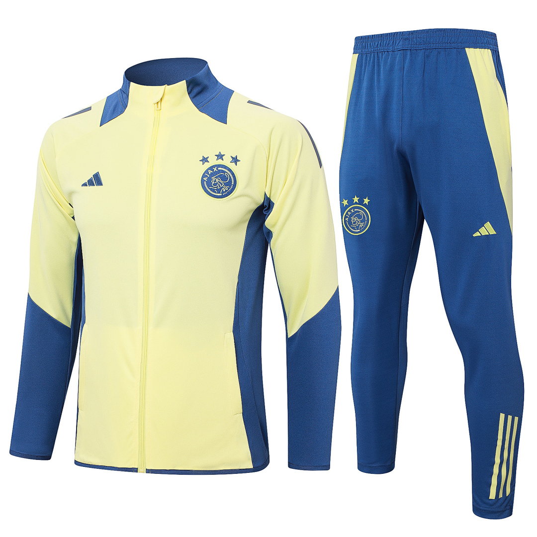 24/25 AFC Ajax Full-Zip Men's Training Kit Light Yellow