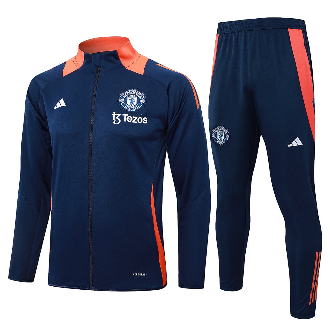24/25 Manchester United Full-Zip Men's Training Kit Royal Blue