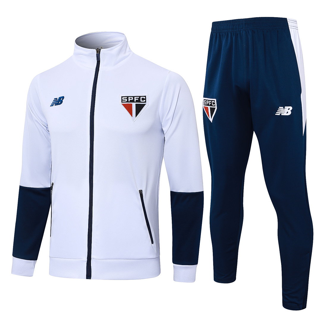 24/25 São Paulo Full-Zip Men's Training Kit White