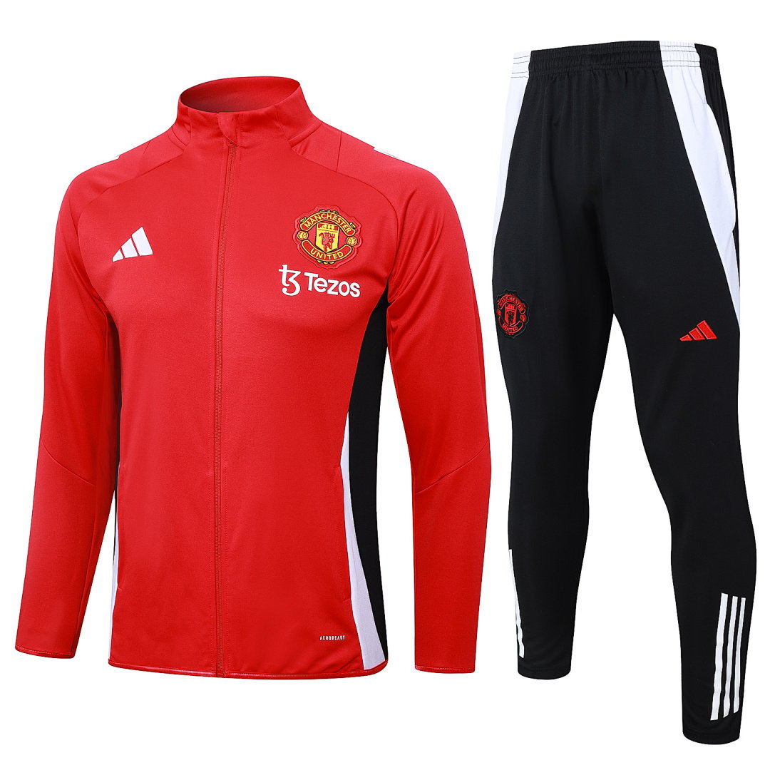 24/25 Manchester United Full-Zip Men's Training Kit Red