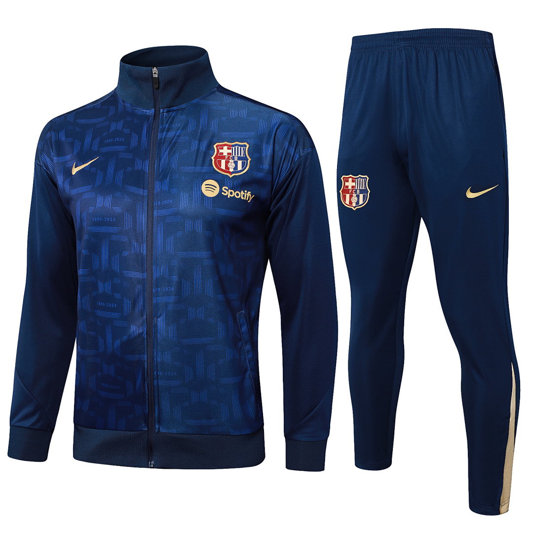 24/25 Barcelona Full-Zip Men's Training Kit Royal Blue Print
