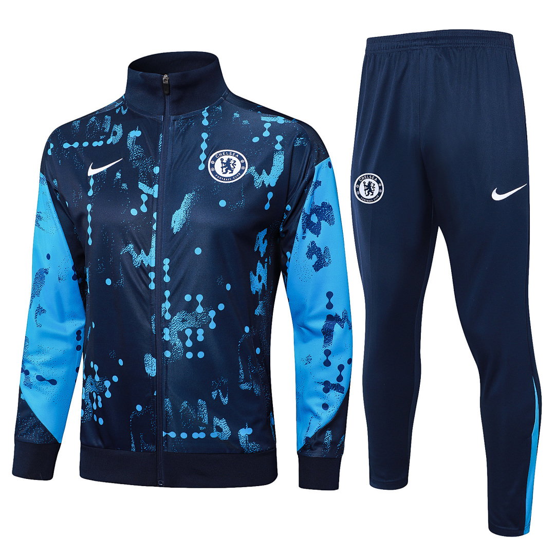24/25 Chelsea Full-Zip Men's Training Kit Royal Blue Print