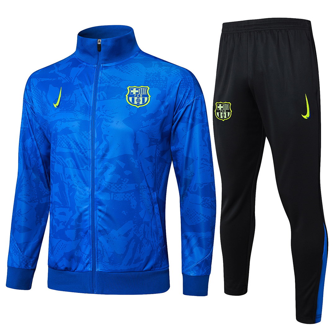 24/25 Barcelona Full-Zip Men's Training Kit Royal Blue Print