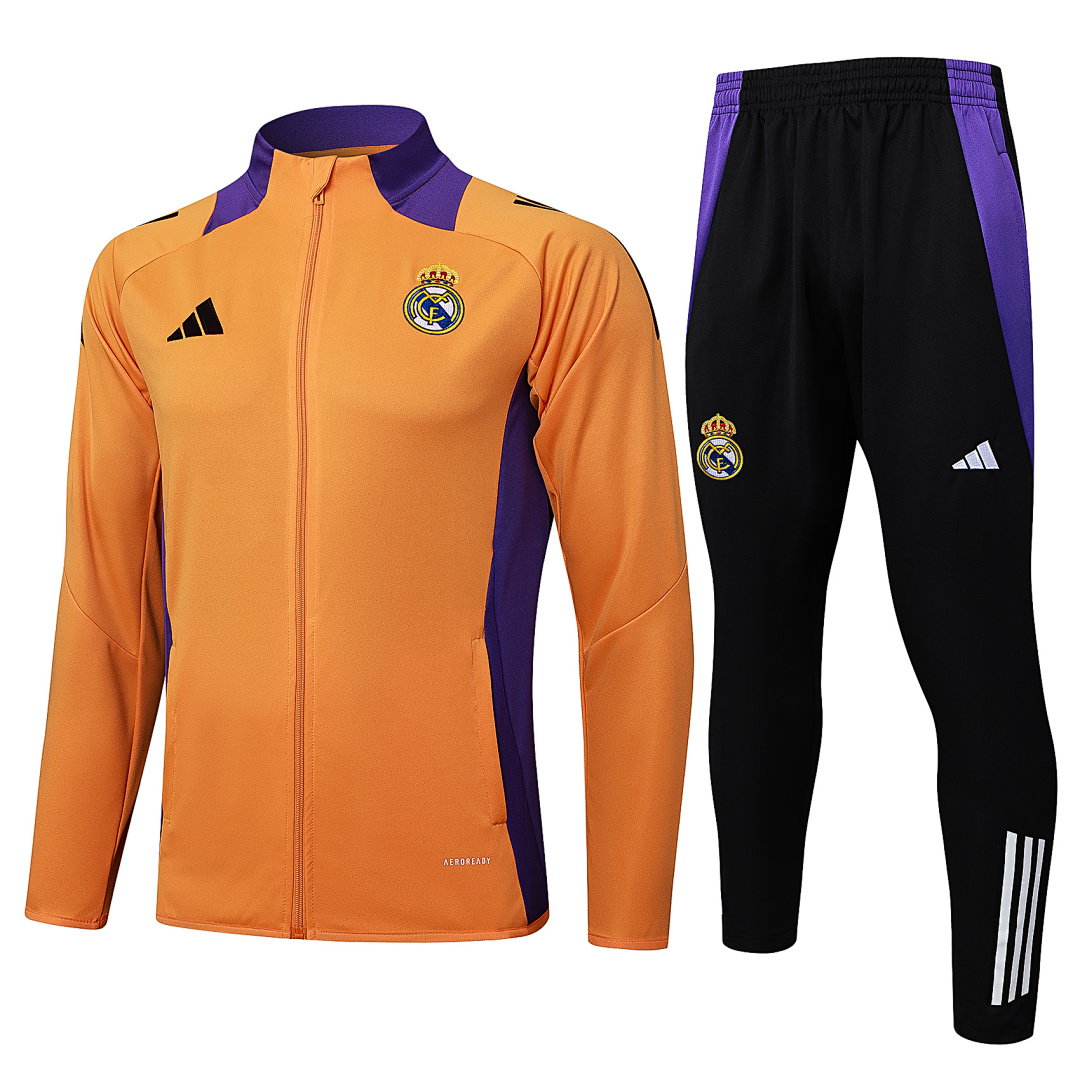 24/25 Real Madrid Full-Zip Men's Training Kit Yellow