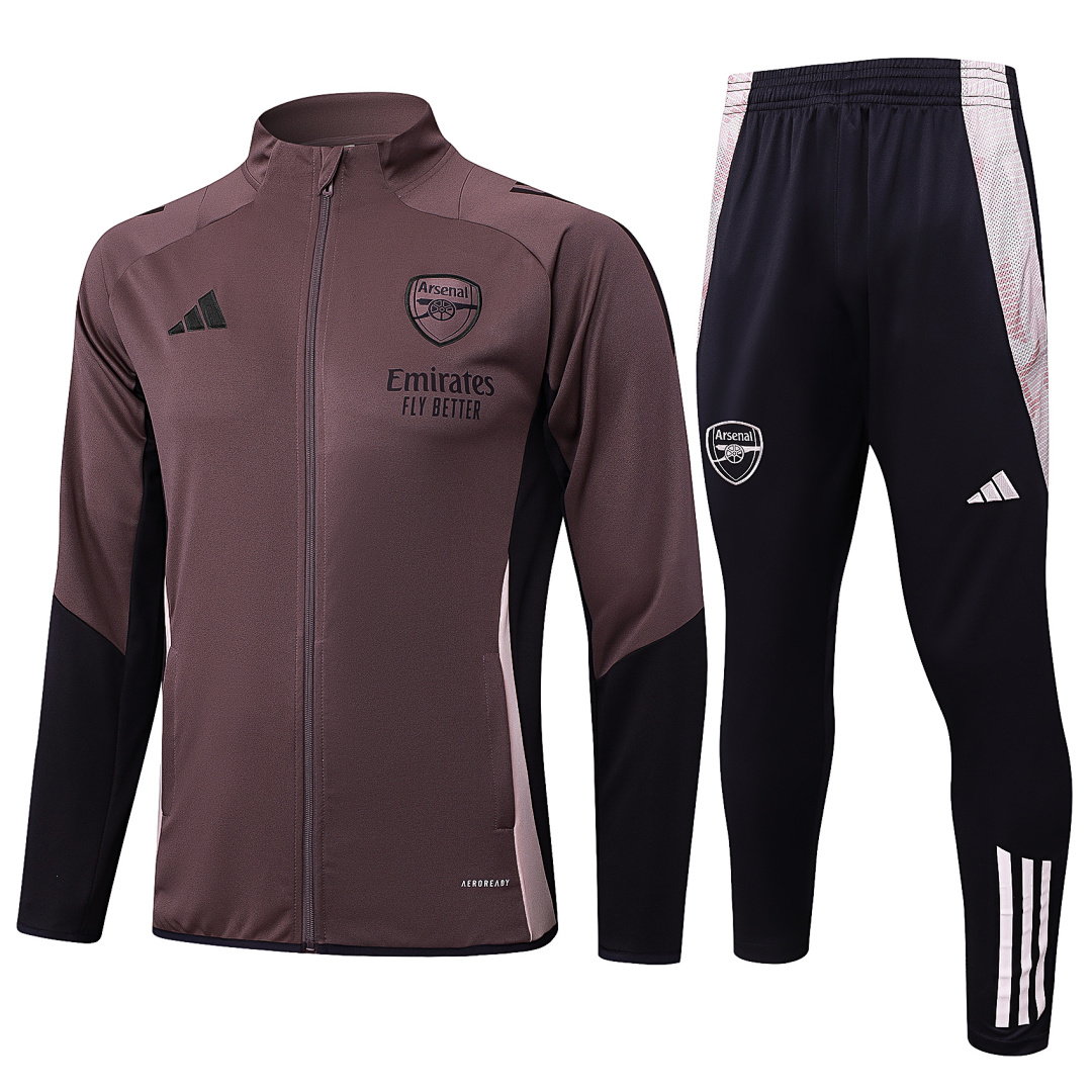 24/25 Arsenal Full-Zip Men's Training Kit Gray Purple