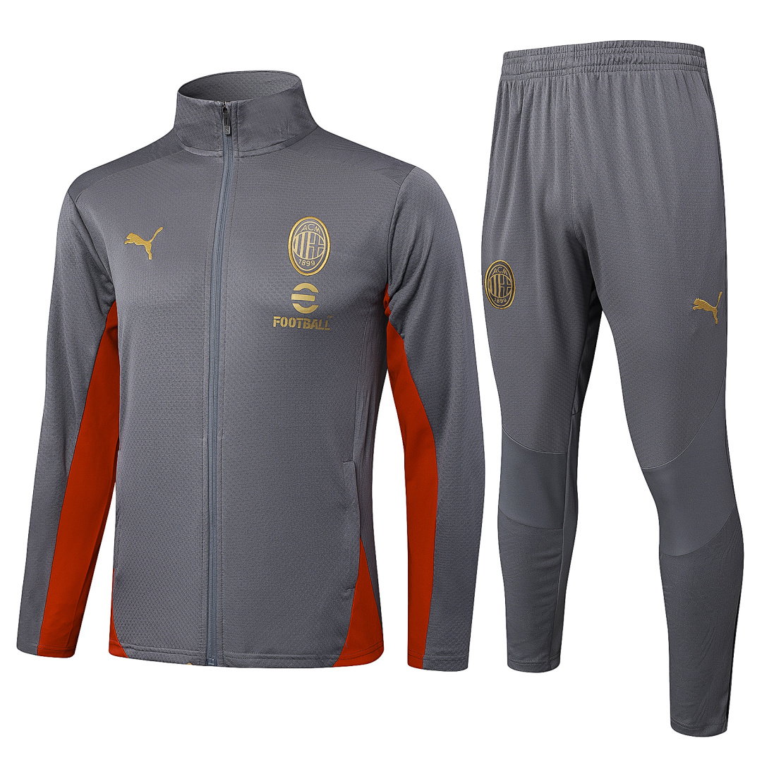 24/25 AC Milan Full-Zip Men's Training Kit Gray