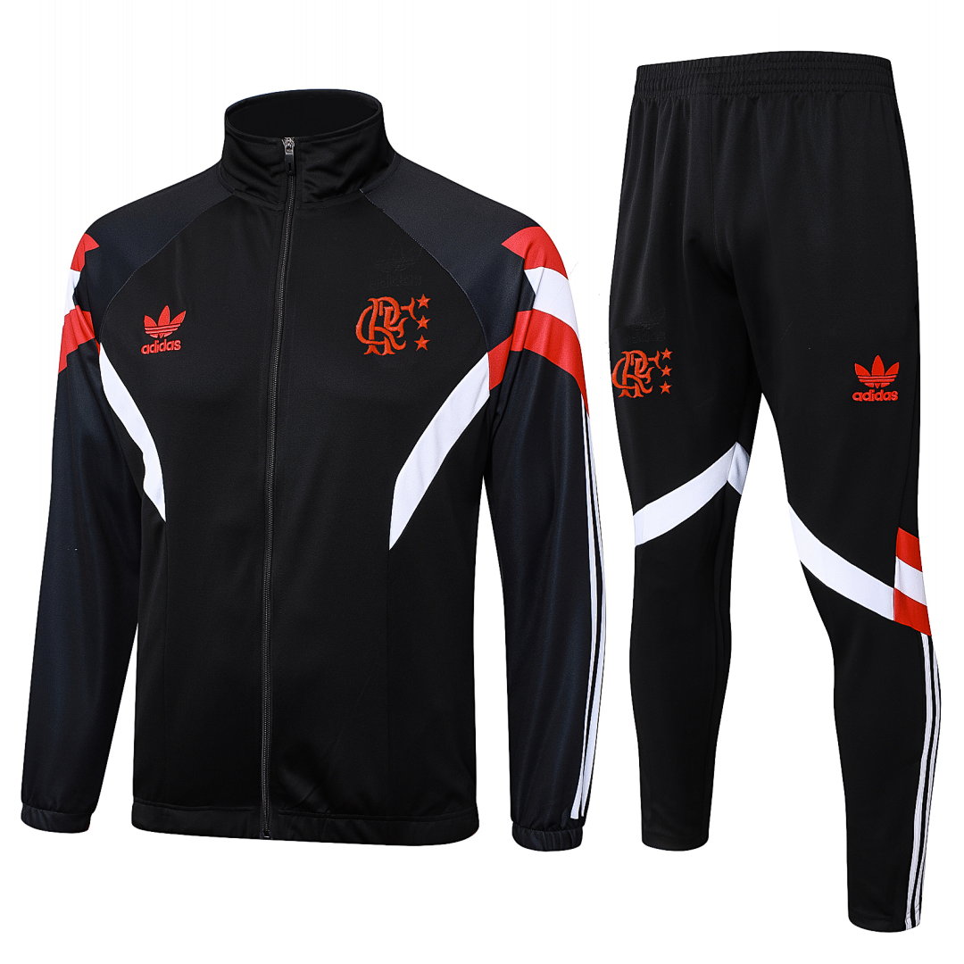 24/25 Flamengo Full-Zip Men's Training Kit Black Retro