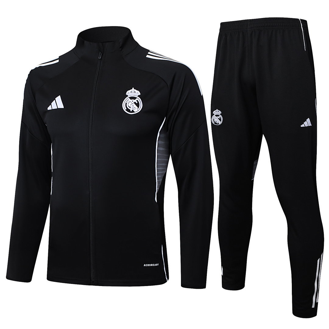 25/26 Real Madrid Full-Zip Men's Training Kit Black