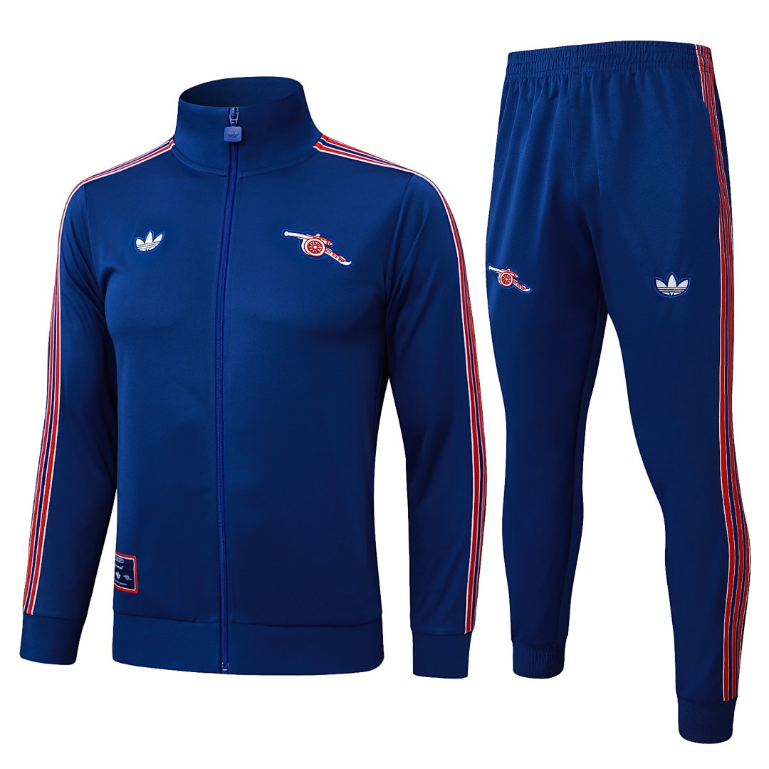 25/26 Arsenal Full-Zip Men's Training Kit Royal Blue Retro