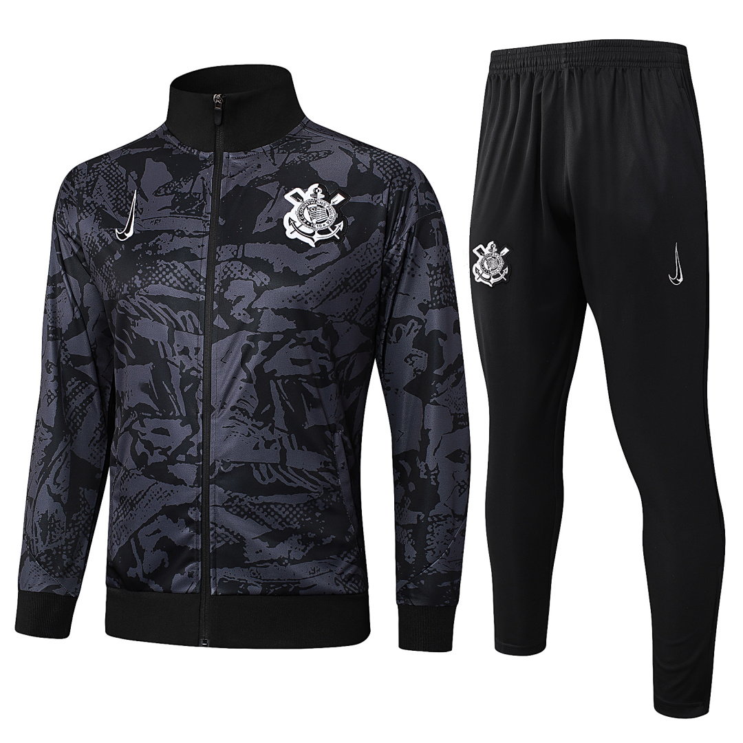 25/26 Corinthians Full-Zip Men's Training Kit Black Print