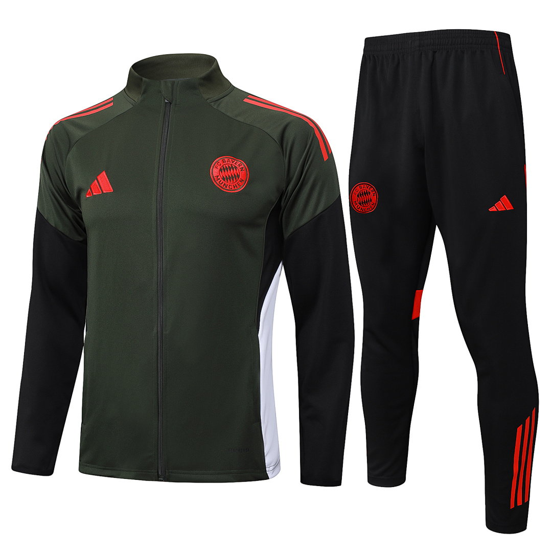 25/26 Bayern Munich Full-Zip Men's Training Kit Dark Green