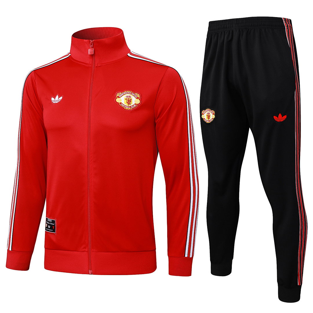 25/26 Manchester United Full-Zip Men's Training Kit Red Retro