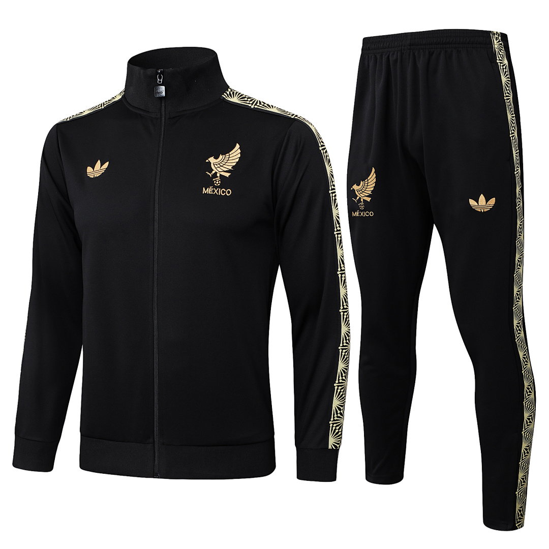 25/26 Mexico Full-Zip Men's Training Kit Black Retro