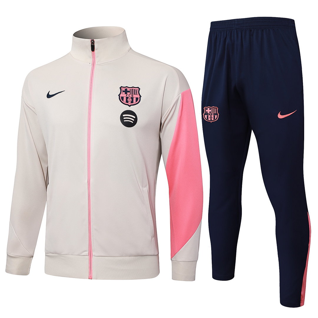 25/26 Barcelona Full-Zip Men's Training Kit Cream