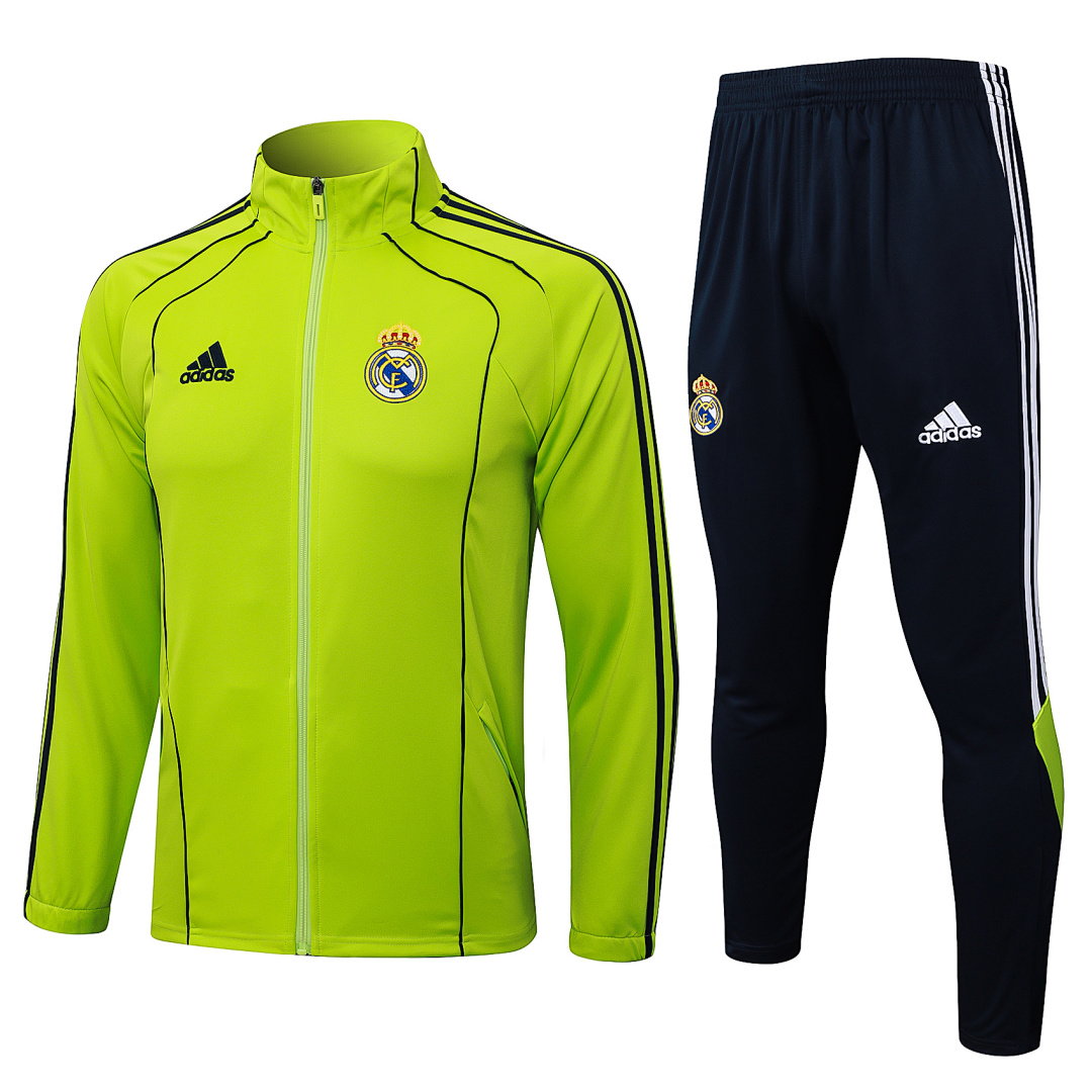 25/26 Real Madrid Full-Zip Men's Training Kit Grass Green Retro