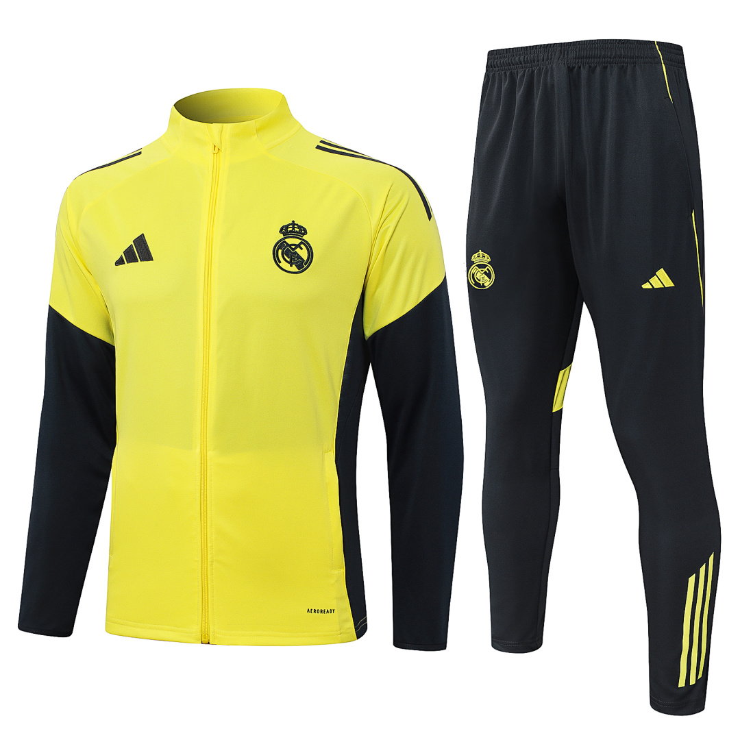 25/26 Real Madrid Full-Zip Men's Training Kit Yellow
