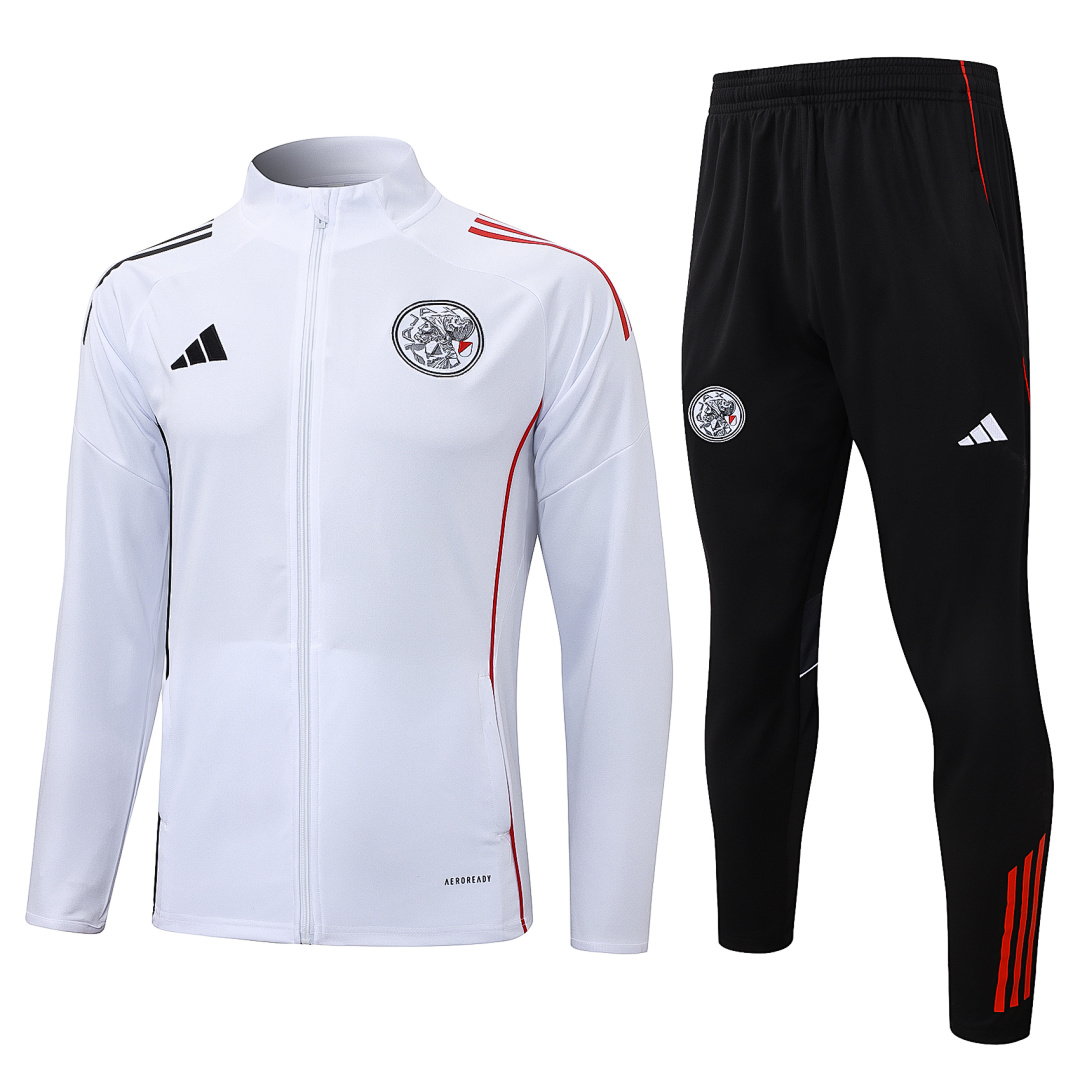 25/26 AFC Ajax Full-Zip Men's Training Kit White