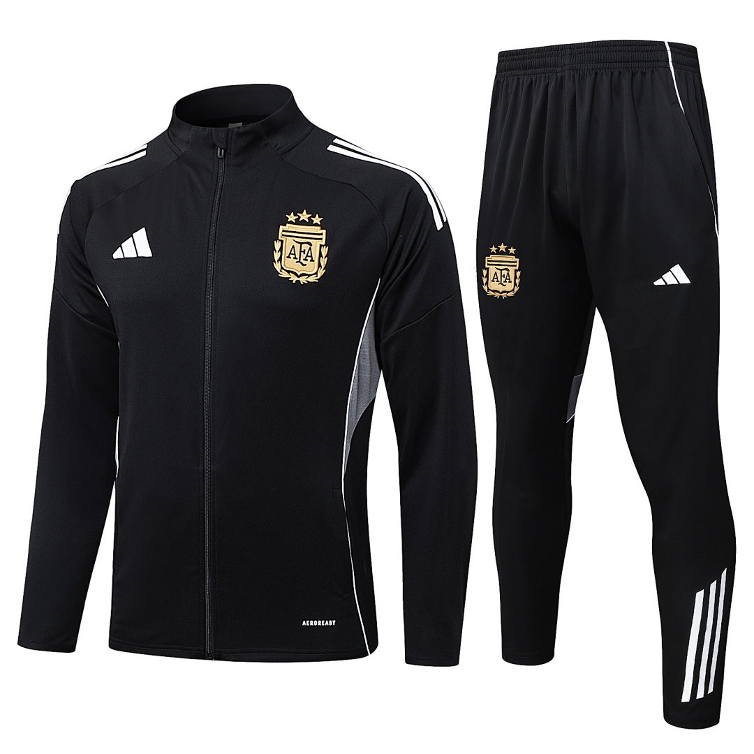25/26 Argentina Full-Zip Men's Training Kit Black