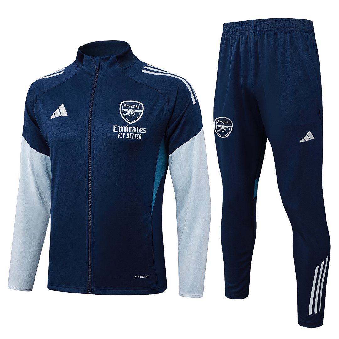 25/26 Arsenal Full-Zip Men's Training Kit Royal Blue Gray Badge
