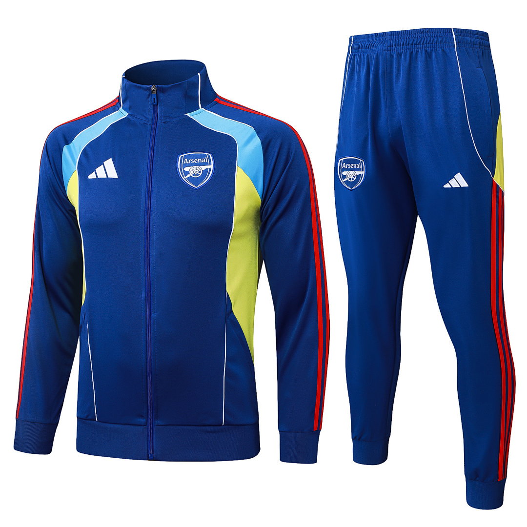 25/26 Arsenal Full-Zip Men's Training Kit Royal Blue Light Blue