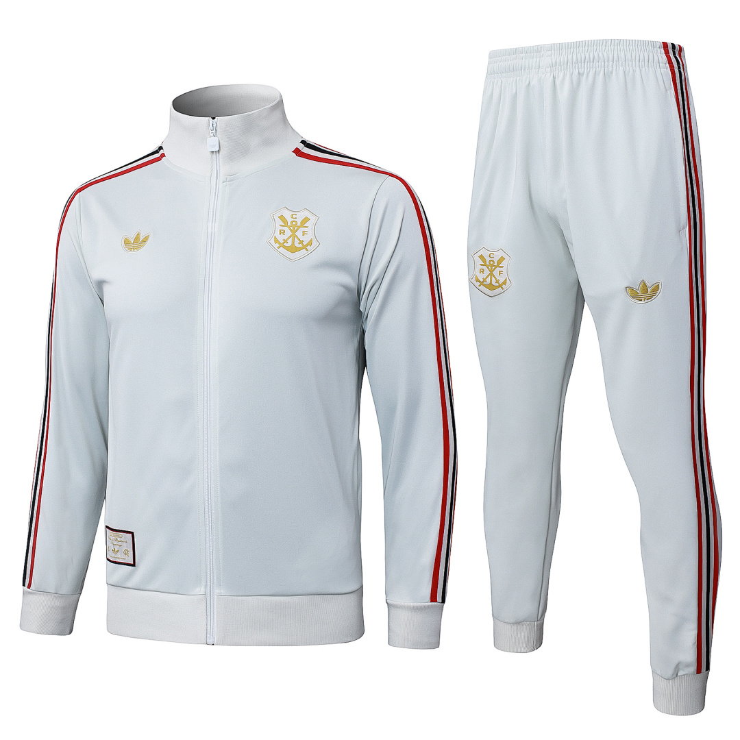 25/26 Flamengo Full-Zip Men's Training Kit Light Gray