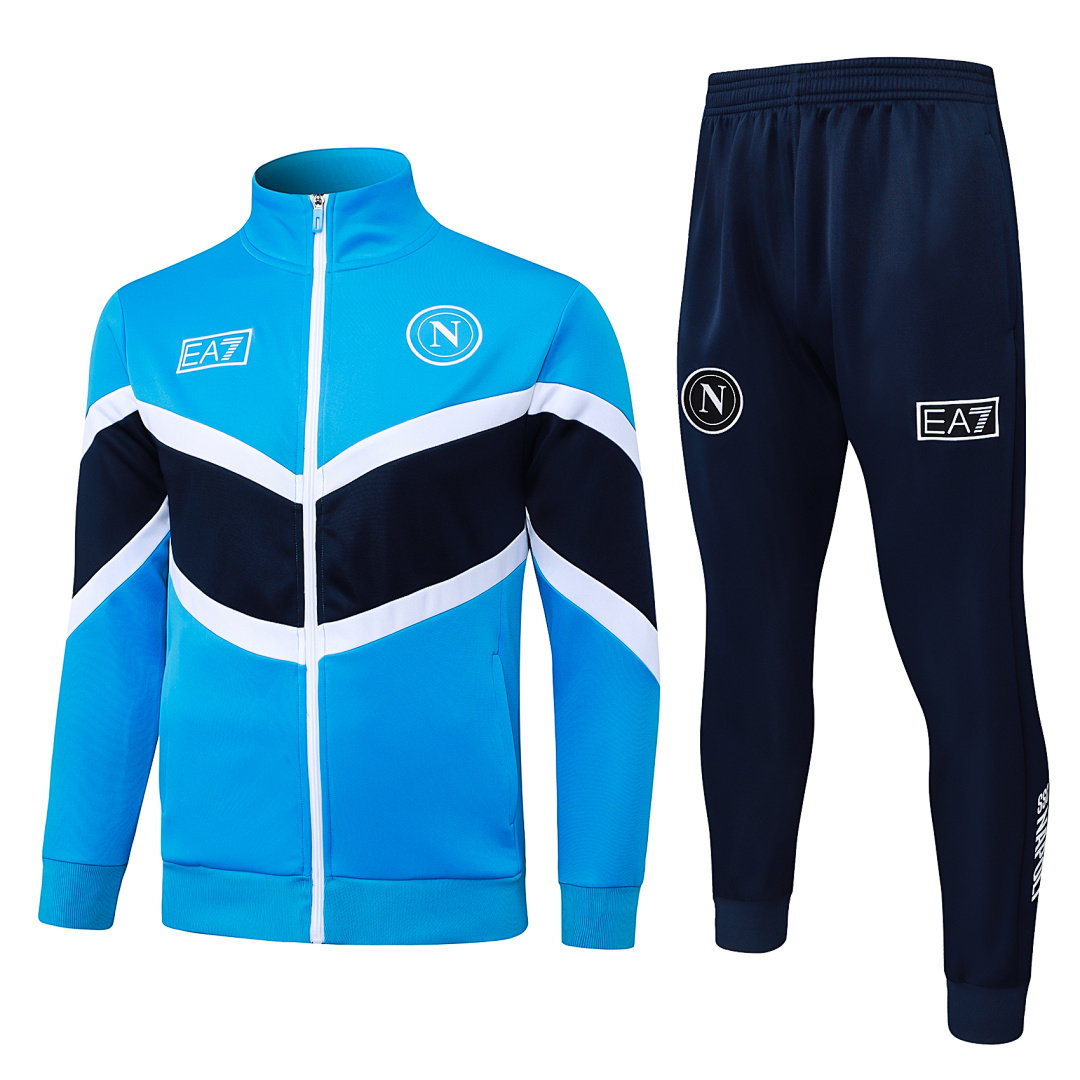 25/26 Napoli Full-Zip Men's Training Kit Aqua Blue