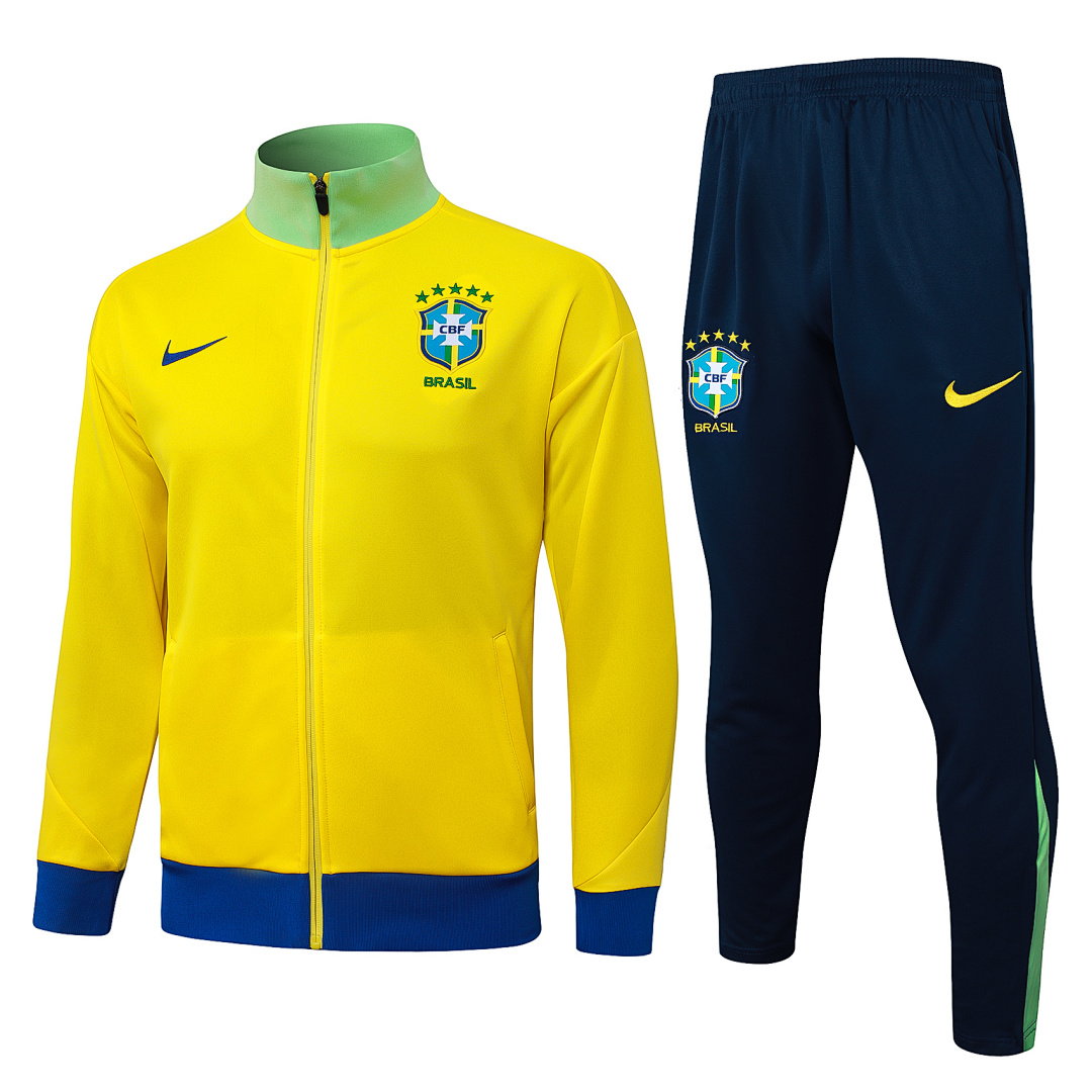25/26 Brazil Full-Zip Men's Training Kit Yellow