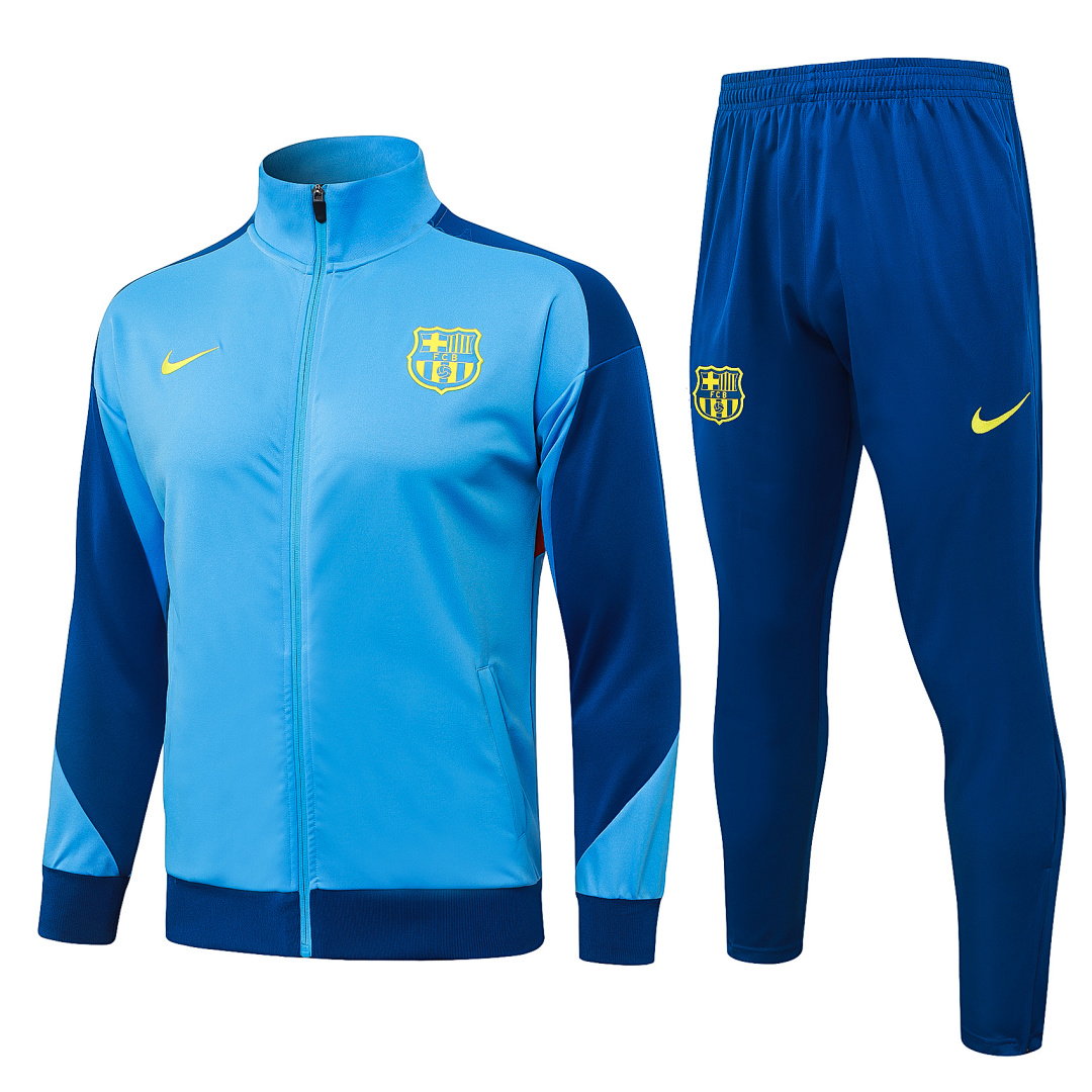 25/26 Barcelona Full-Zip Men's Training Kit Light Blue