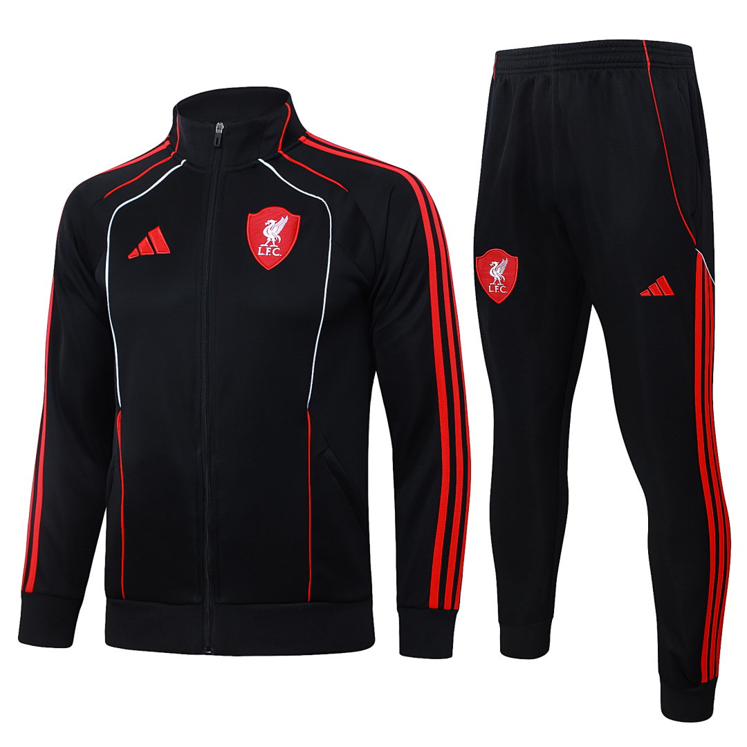 25/26 Liverpool Full-Zip Men's Training Kit Black Retro