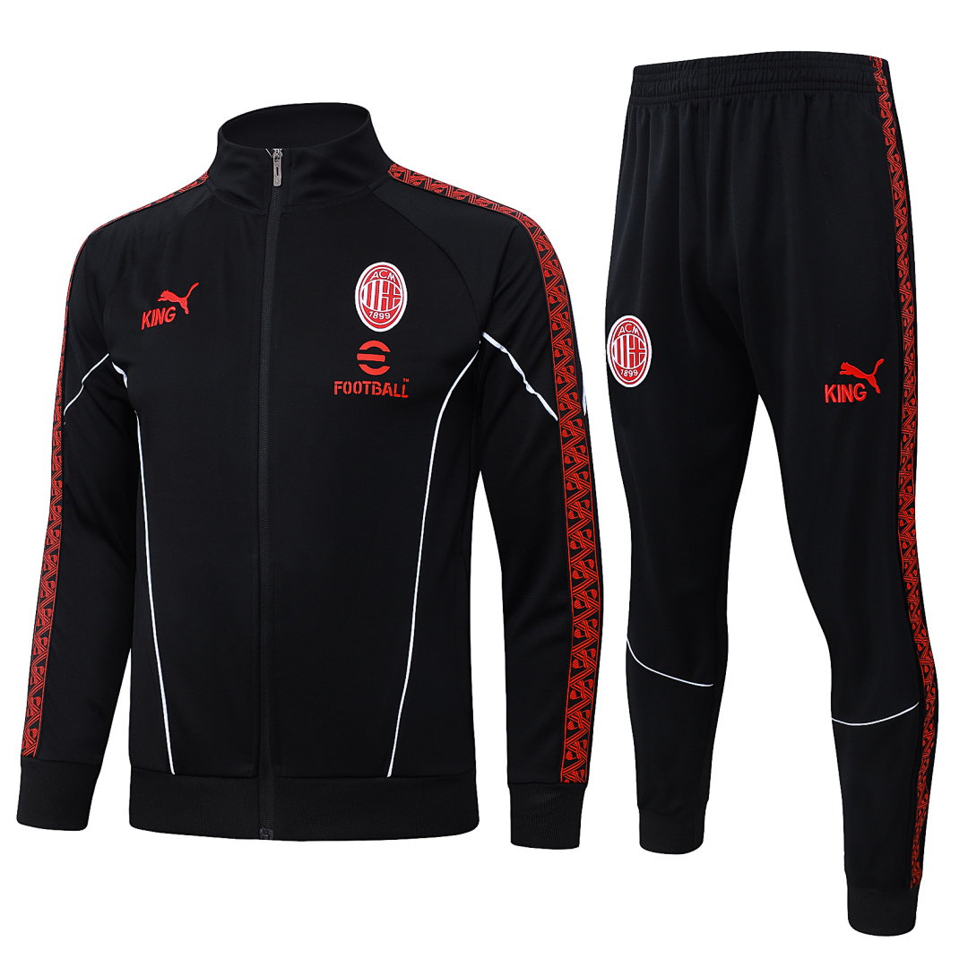 25/26 AC Milan Full-Zip Men's Training Kit Black