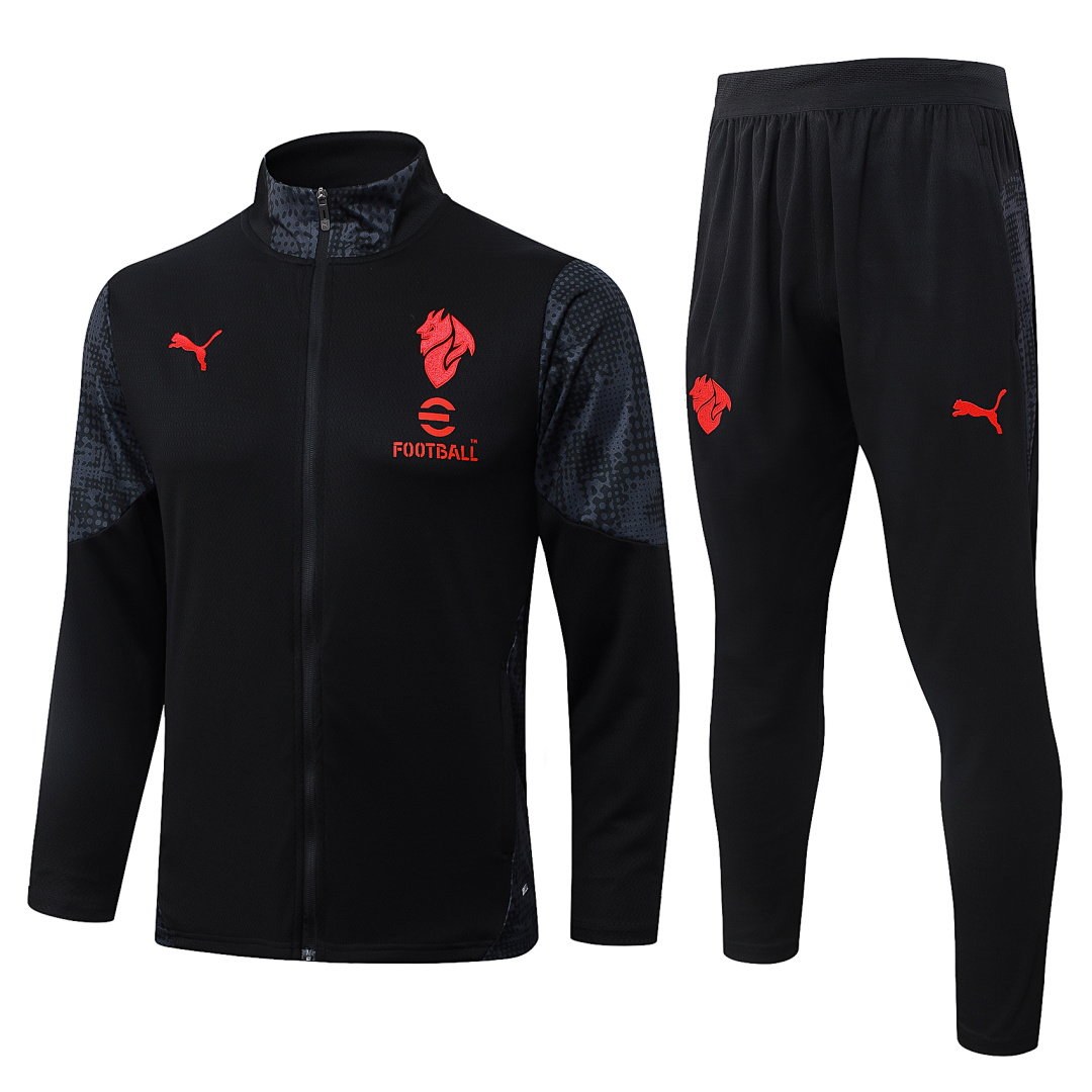 25/26 AC Milan Full-Zip Men's Training Kit Black Print
