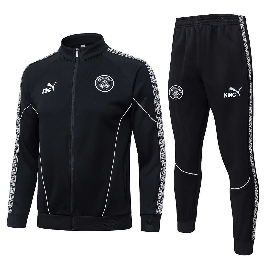 25/26 Manchester City Full-Zip Men's Training Kit Black Tape