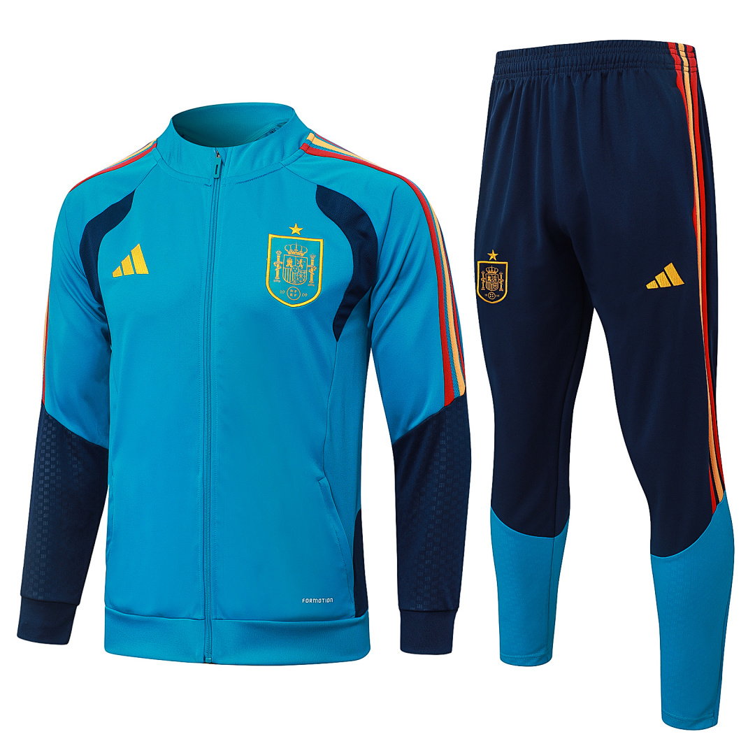 26/27 Spain Full-Zip Men's Training Kit Aqua Blue