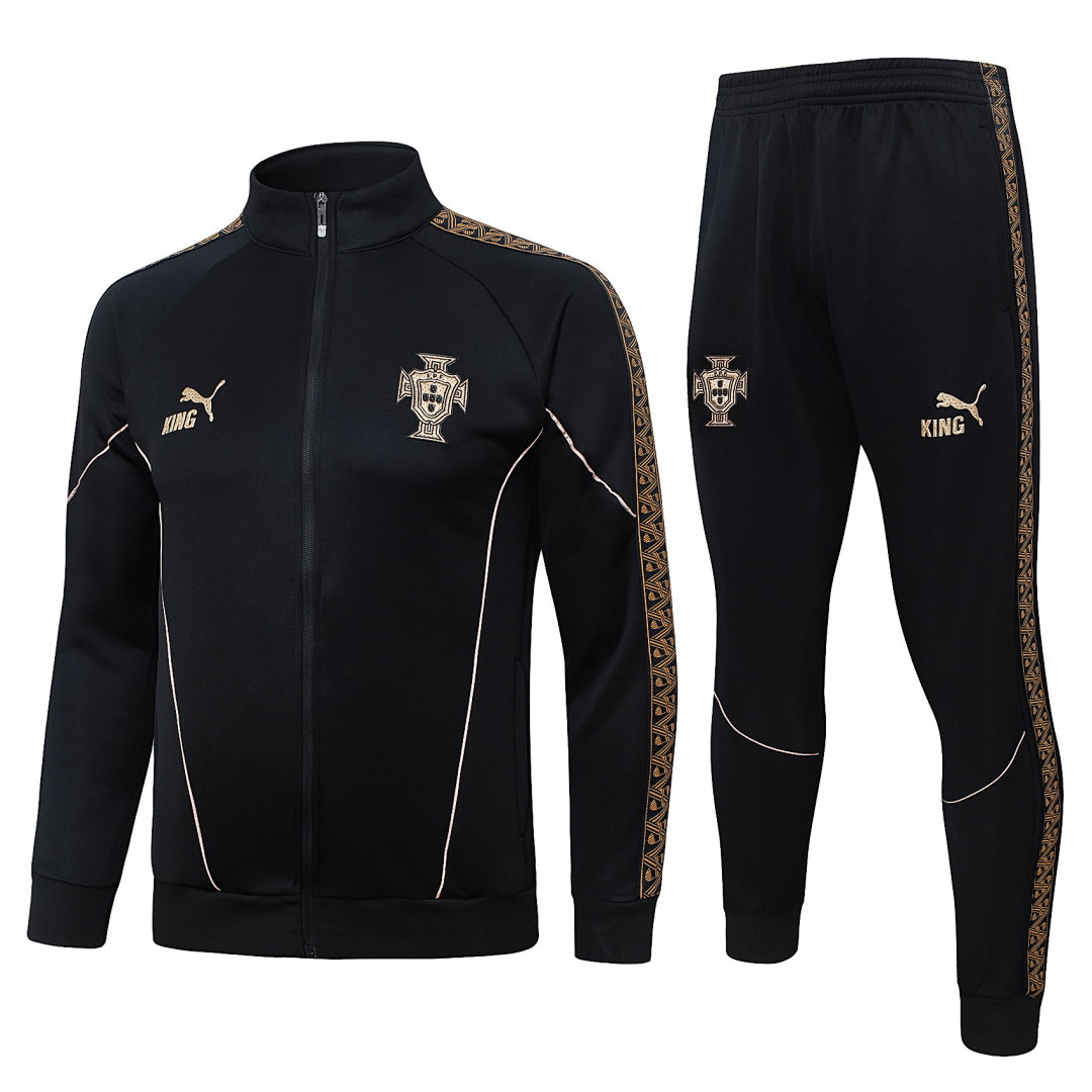 26/27 Portugal Full-Zip Men's Training Kit Black