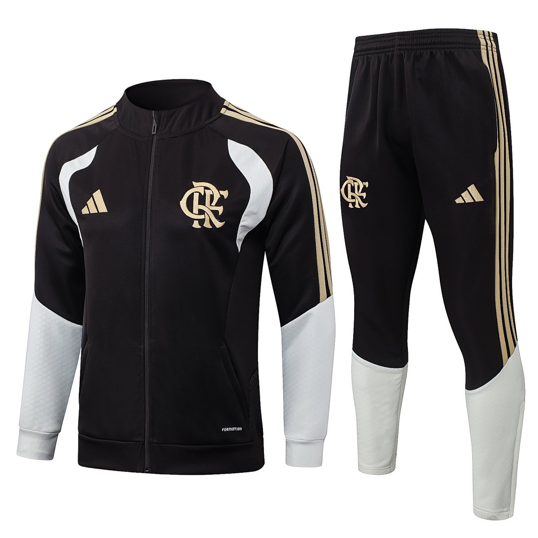 26/27 Flamengo Full-Zip Men's Training Kit Dark Brown