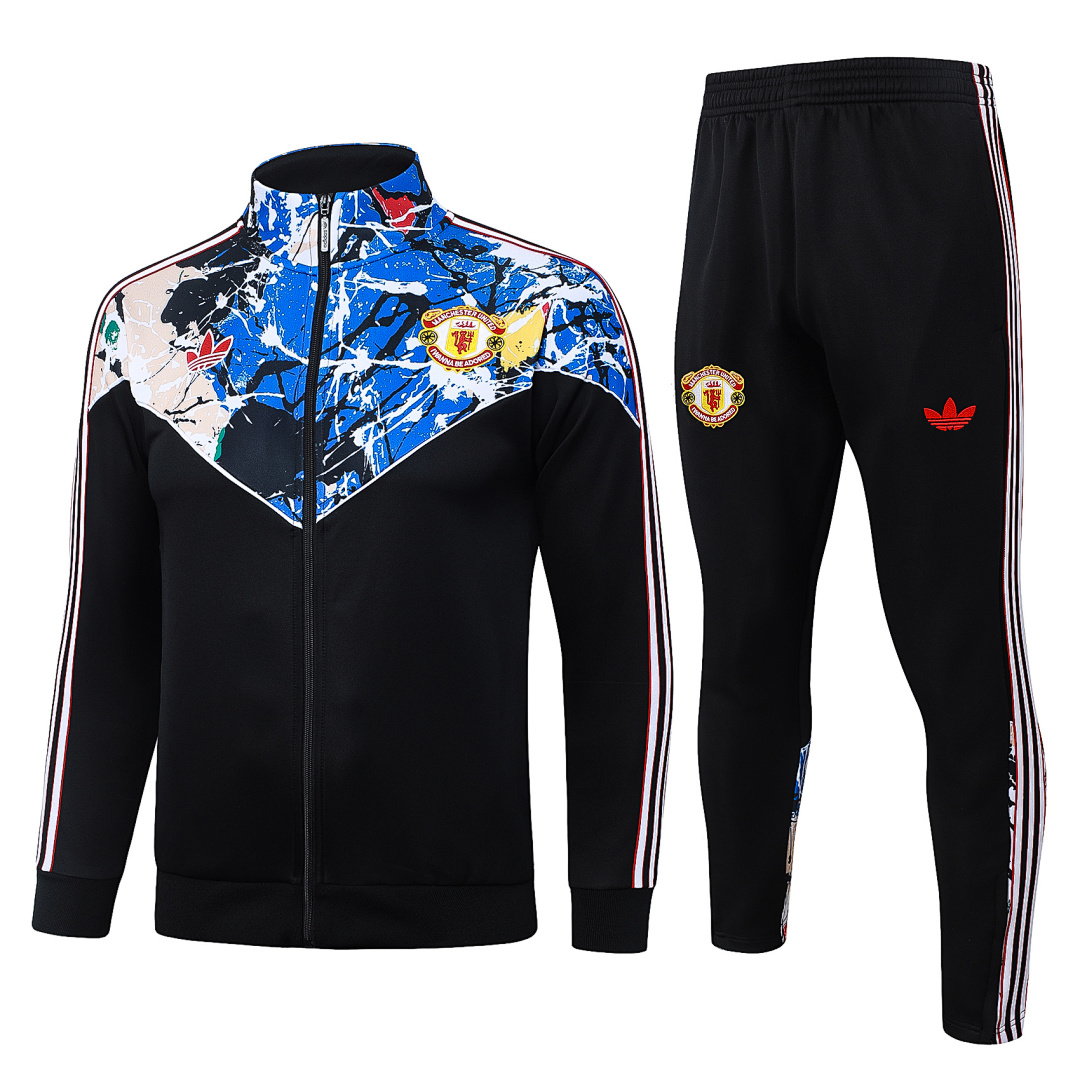 26/27 Manchester United Full-Zip Men's Training Kit Black Stone Roses
