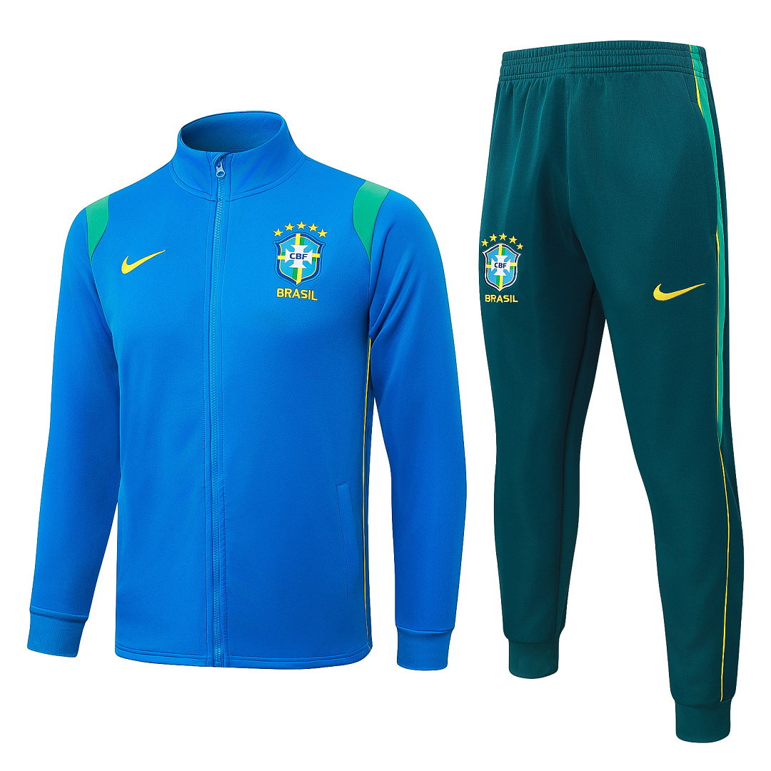 26/27 Brazil Full-Zip Men's Training Kit Aqua Blue