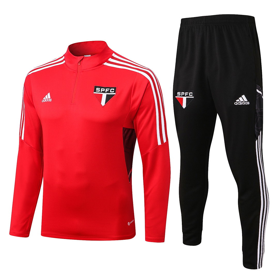 22/23 São Paulo Half-Zip Men's Training Kit Red